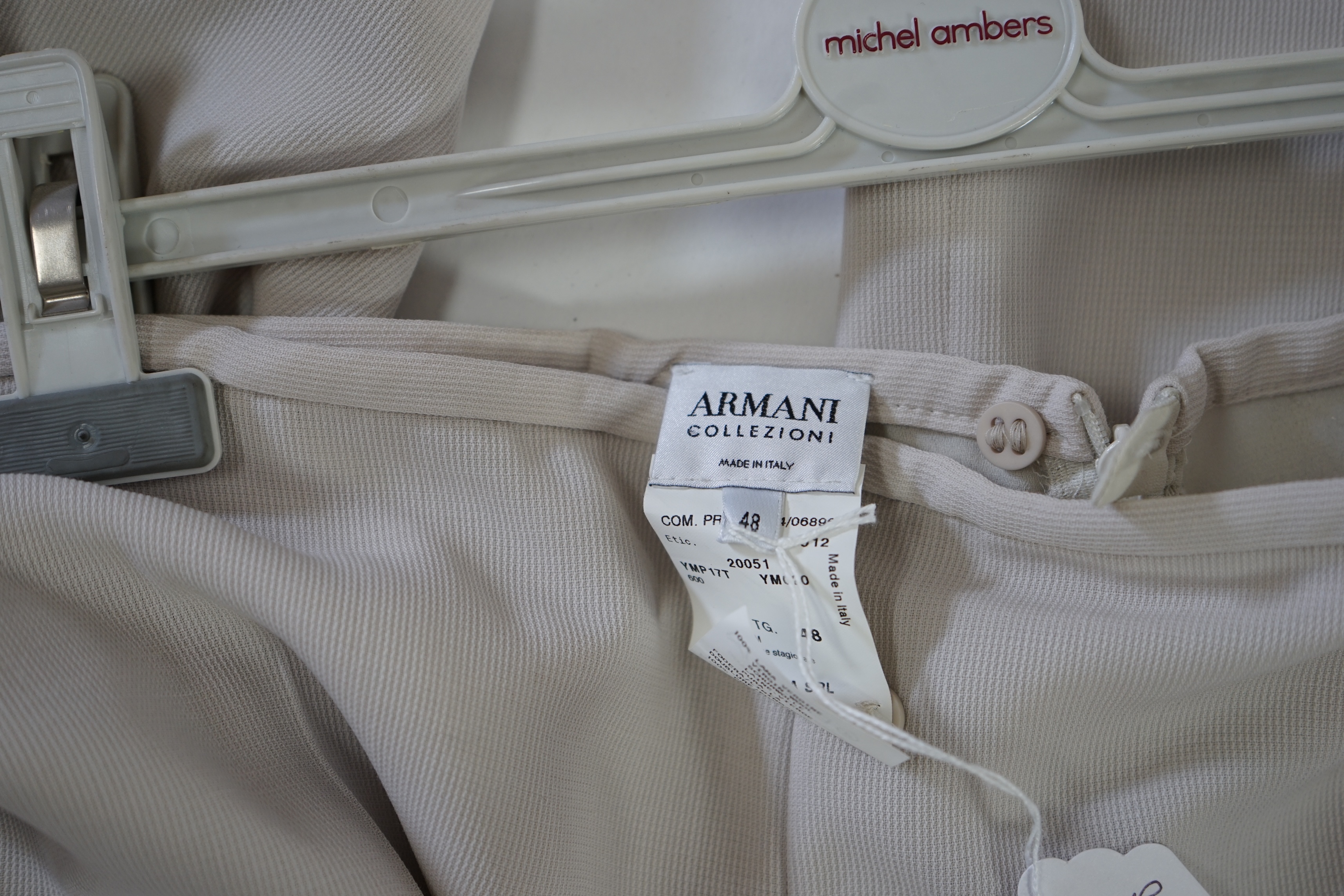 A lady's Armani Collezioni jacket and trousers, IT 46 jacket (UK 14) IT 48 trousers (UK 16). Proceeds to Happy Paws Puppy Rescue